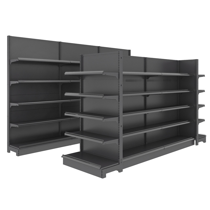 Retail display racks gondola shelving OEM ODM Double-Side display shelves supermarket shopping shelf rack