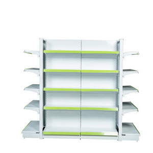 Cheap price customized prefabricated steel supermarket product gondola display shelf  grocery store display shelving