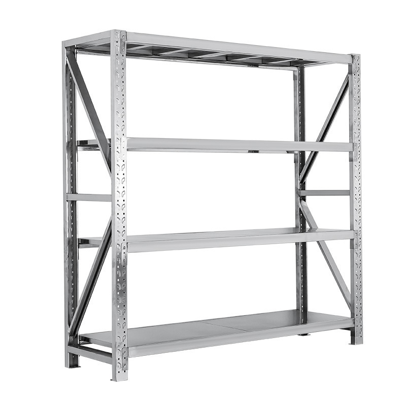 Cheap Price Warehouse Store Home Garage Stacking Boltless Metal Shelving 4 Layer Tier Sheet Storage Shelves Rack