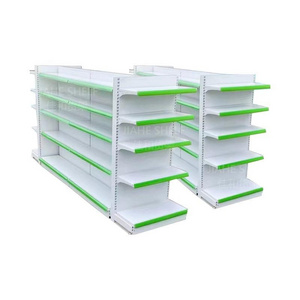 Cheap price supermarket shelves double-sided customized prefabricated gondola supermarket shelves accessories