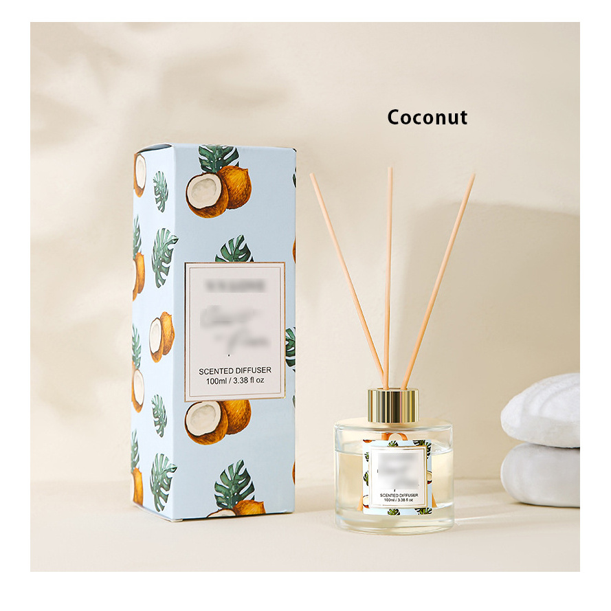 Air freshener home diffuser Reed diffuser Fruit flavor Peach coconut can also be customized fragrance packaging