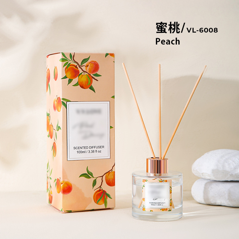 Air freshener home diffuser Reed diffuser Fruit flavor Peach coconut can also be customized fragrance packaging