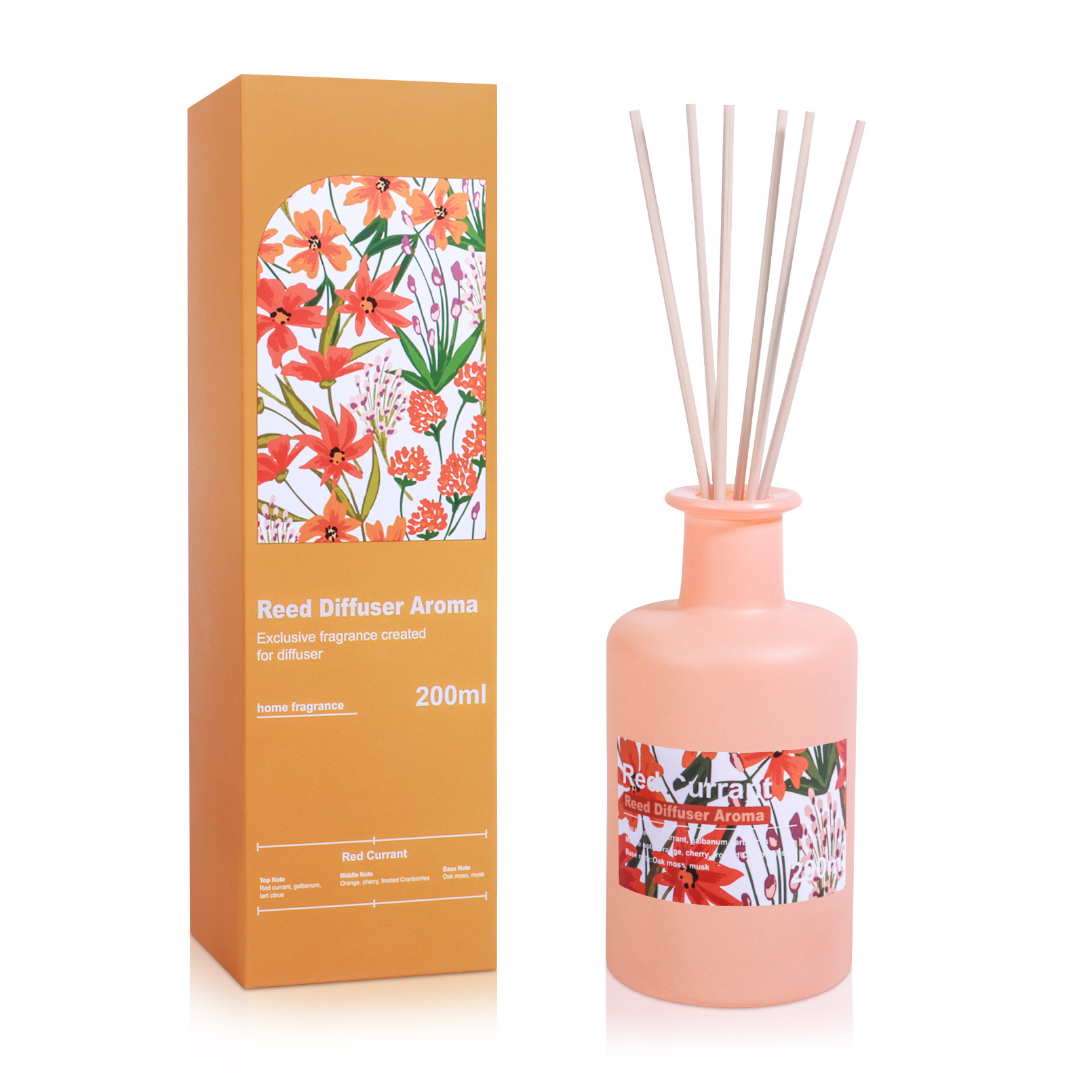 Sample Christmas gift 200ml Deluxe natural essential oil reed diffuser without fire Aromatherapy gift box