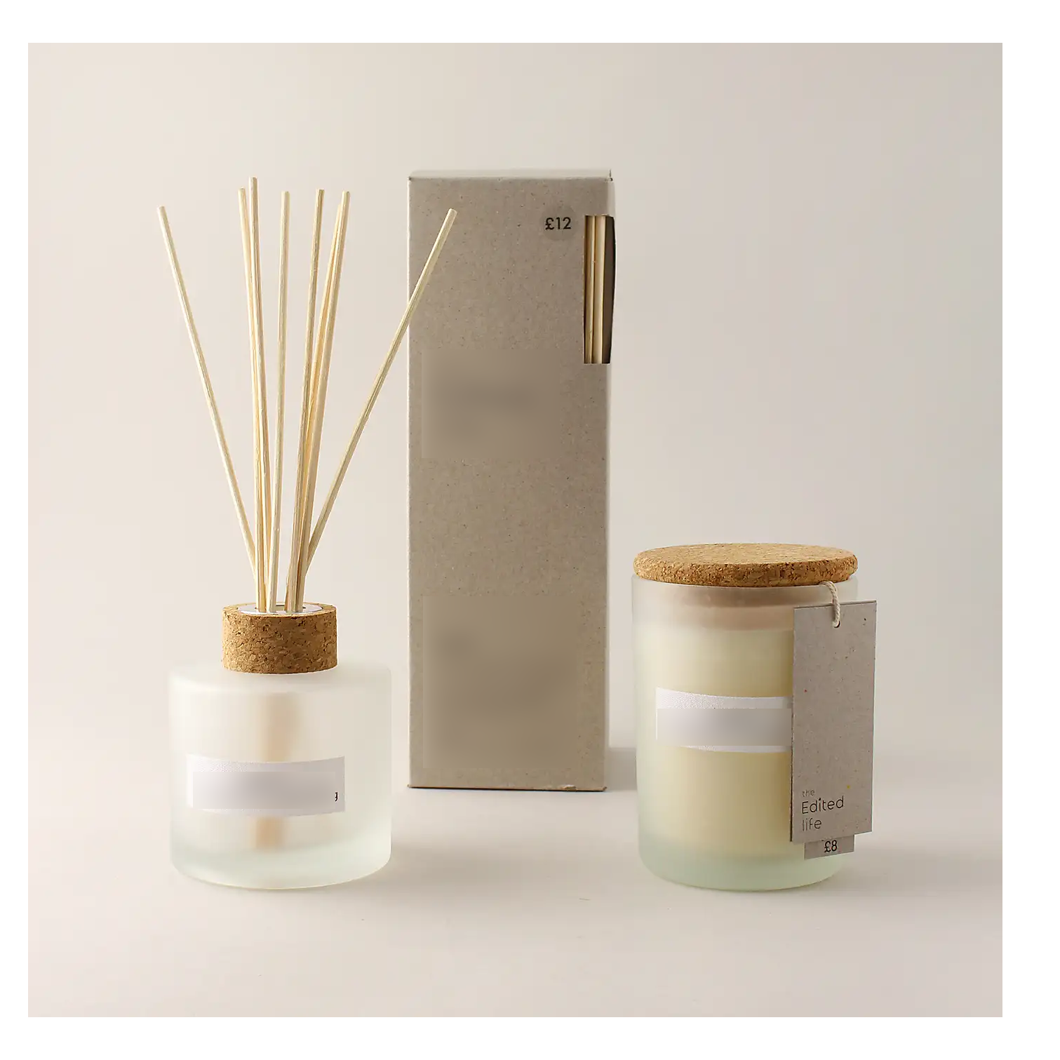 Luxury diffuser and candle gift set black candle diffuser room spray set scented candles diffuser set