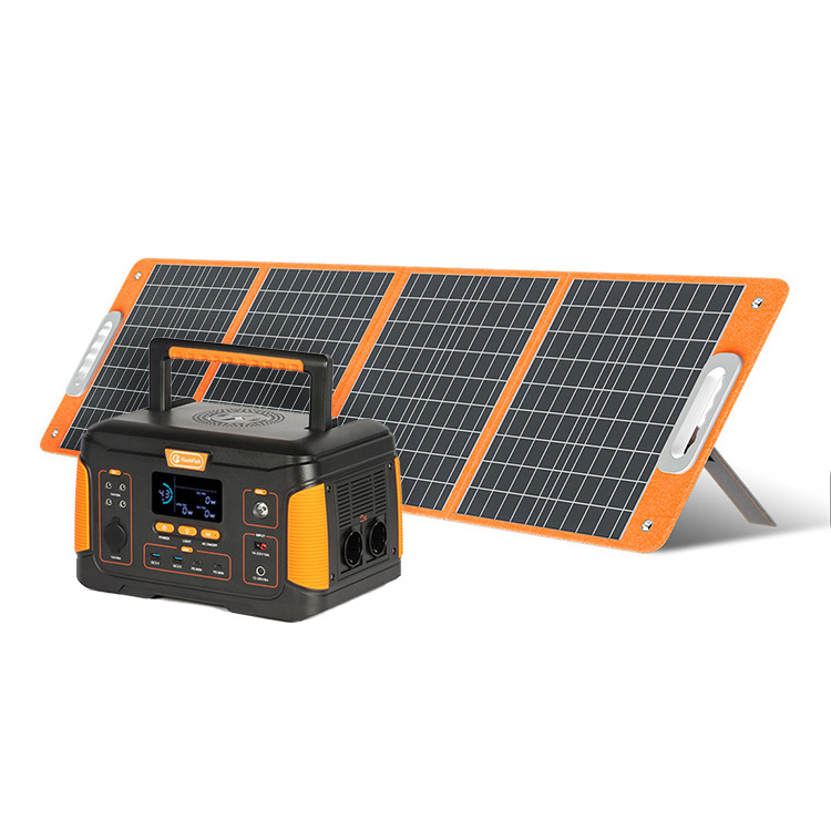 Portable Solar Energy Power Generator Station Rech Off Grid 1000W Camping Portable Power Station Lithium Solar Power Generator