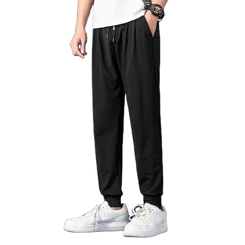 2024 men's elastic waist jogging pants OEM service rope anti-pilling men's pants & trousers