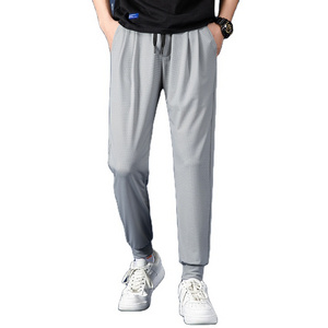 2024 men's elastic waist jogging pants OEM service rope anti-pilling men's pants & trousers