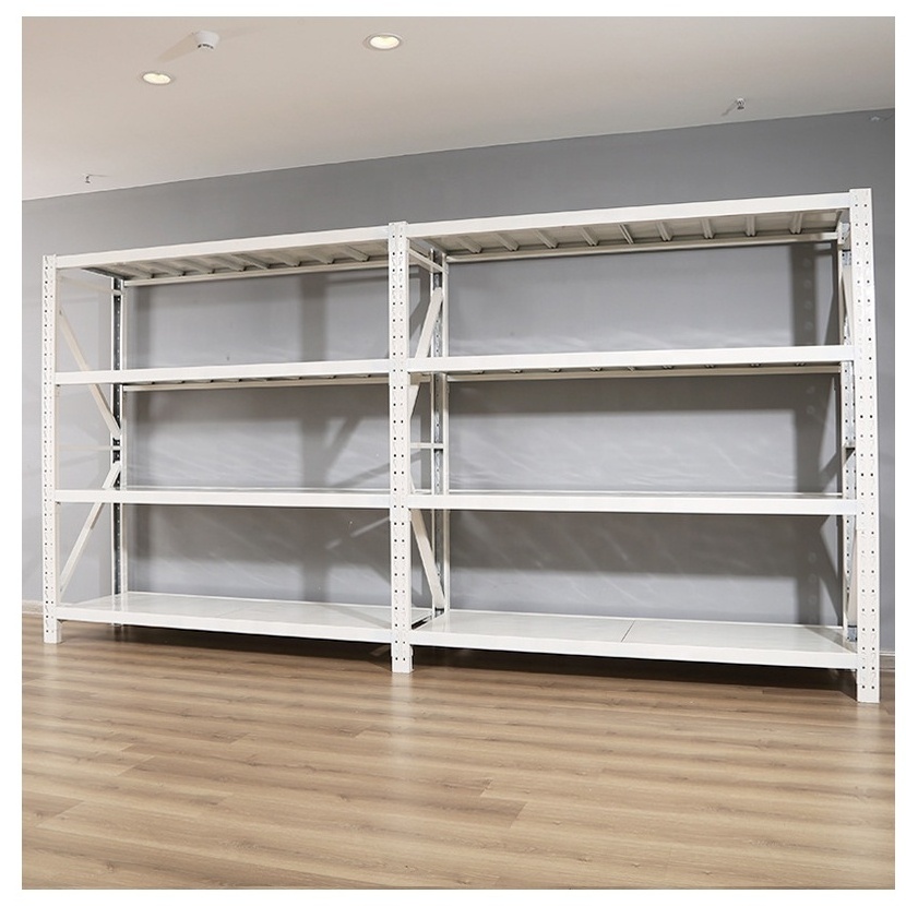 Adjustable 4-Layer Steel Warehouse Storage Shelf Racks 220 Pounds Per Layer Multi-Level Metal Storage Units