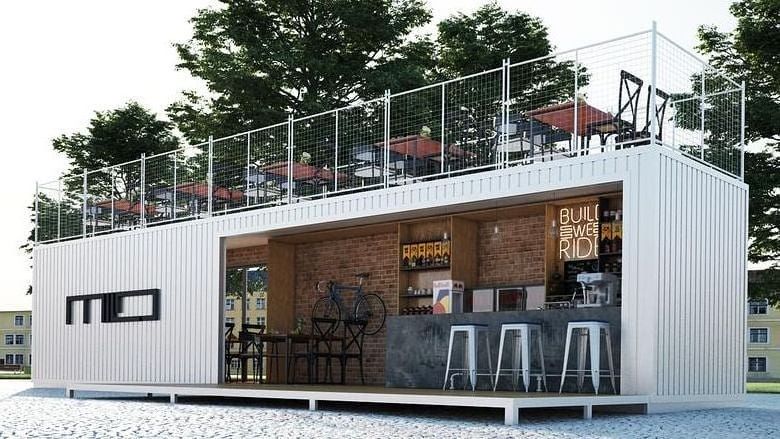 20ft Modern Prefab Shipping Container Coffee Shops 40ft Mobile Cafe Container Fast Food Cabin Kiosks