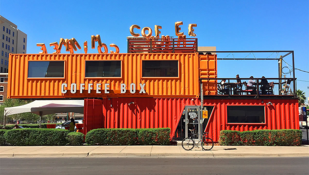 Prefab Ready Made 40FT Shipping Container Cafe Shops Pop Up  20FT Mobile Container Coffee Bar Houses