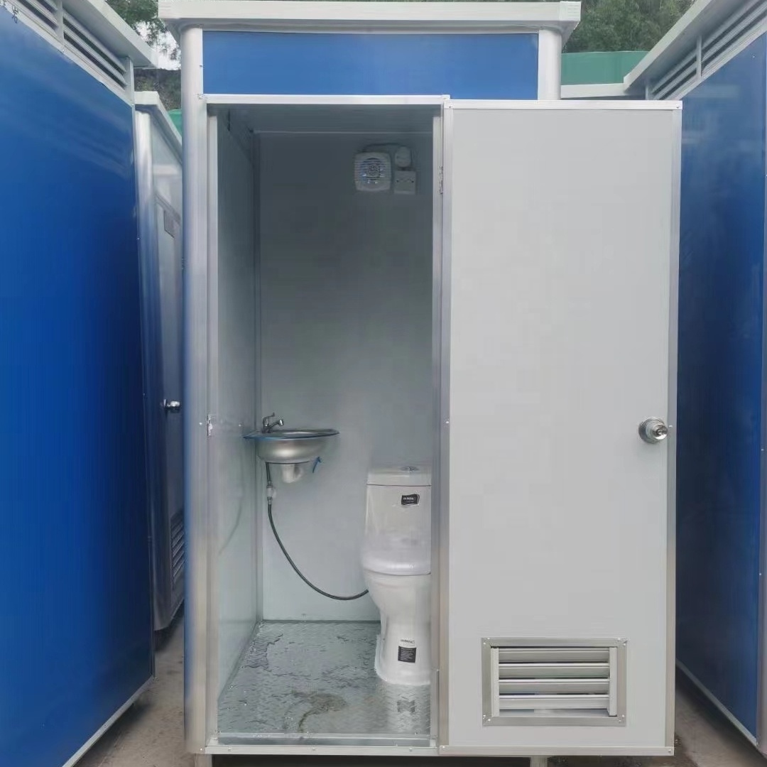 Prefab Modular EPS Sandwich Toilet Houses Mobile Bathroom Pods Portable Restroom Toilet Cabin Houses Ready To Ship