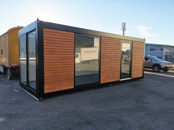 20ft Outdoor Prefab Container Office Modular Container Storage Pods Glass Hut Garden Sheds Tiny Houses