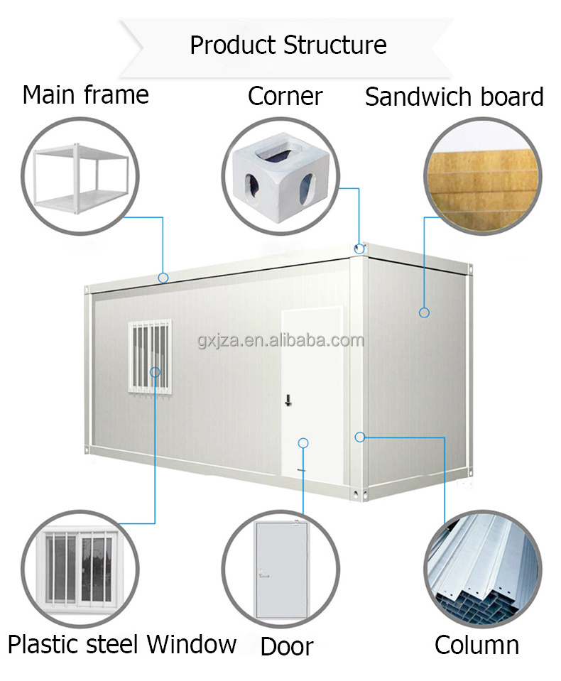 20ft Prefab modular home Container Camping Pods Mobile Cabin Container Kit Homes casa modular tiny homes ready to ship