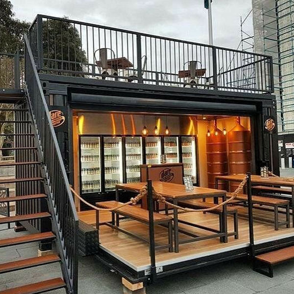 Prefab Ready Made 40FT Shipping Container Coffee Shops Pop Up  20FT Mobile Container Cafe Bar Houses