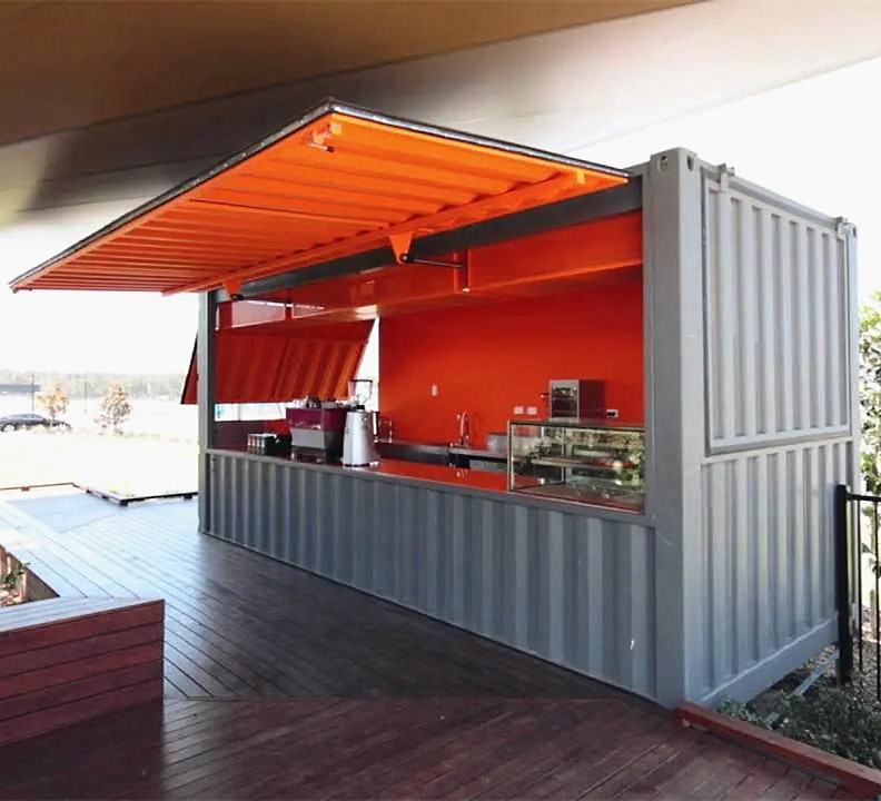 Prefab Ready Made 40FT Shipping Container Coffee Shops Pop Up  20FT Mobile Container Cafe Bar Houses