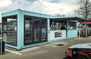 Prefab Ready Made 40FT Shipping Container Cafe Shops Pop Up  20FT Mobile Container Coffee Bar Houses