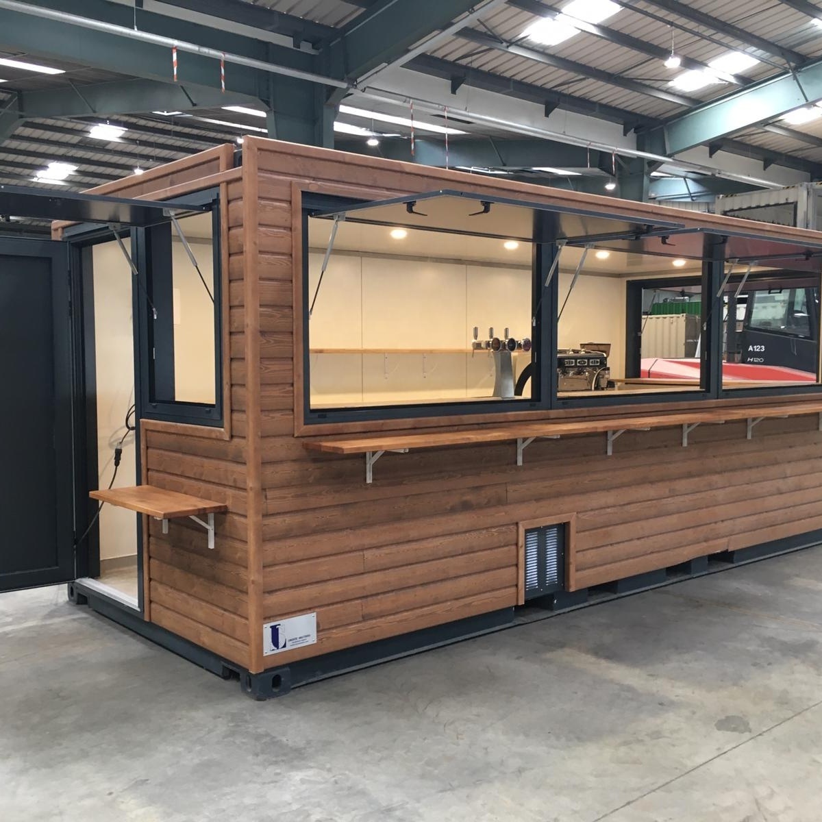 20ft Modern Prefab Shipping Container Coffee Shops 40ft Mobile Cafe Container Fast Food Cabin Kiosks