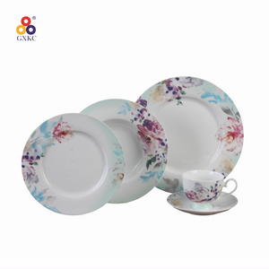 Ceramic Dinner Plates Dinnerware Set Dishes Luxury Premium Porcelain Food Plate Set Salad Soup Bowls Set For Restaurant Hotel