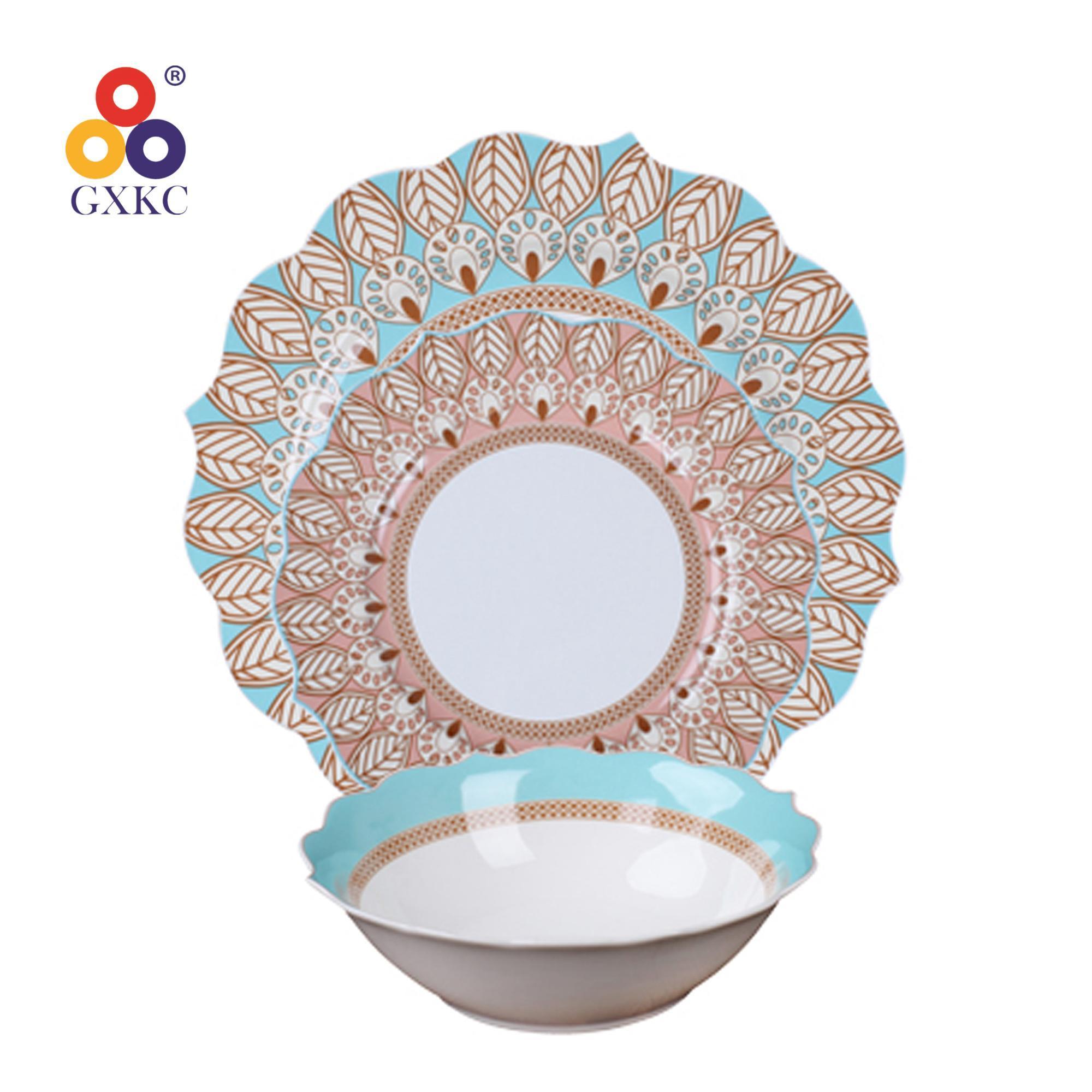 GXKC new bone china Indian luxury porcelain dinner sets dinnerware sets