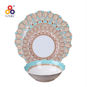 GXKC new bone china Indian luxury porcelain dinner sets dinnerware sets