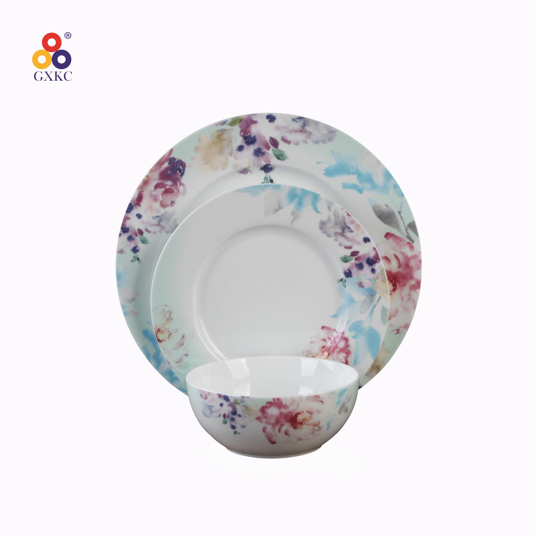 Ceramic Dinner Plates Dinnerware Set Dishes Luxury Premium Porcelain Food Plate Set Salad Soup Bowls Set For Restaurant Hotel