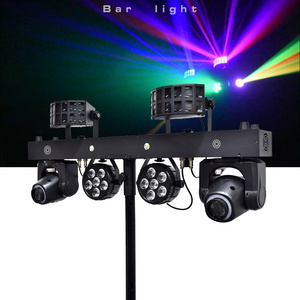 Professional Portable Dj Lights Disco Dj Equipment Gig Bar 2pcs 6x8w RGBW 4in1 Led Par Bar Stage Lighting With Stand