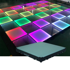 Led 3D Starlit Magnetic Lights Interactive Floor Tilesr Mirror Abyss Dj White Light Digital Disco Tile Dance Floor For Stage