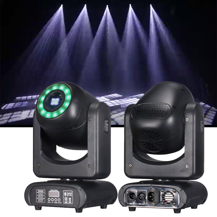 Dmx 100w Led Rgb Dj Stage Lighting Laser Lamp Pattern Rotating Headlight Spotlight Mini Beam Moving Head Spot Light For Party