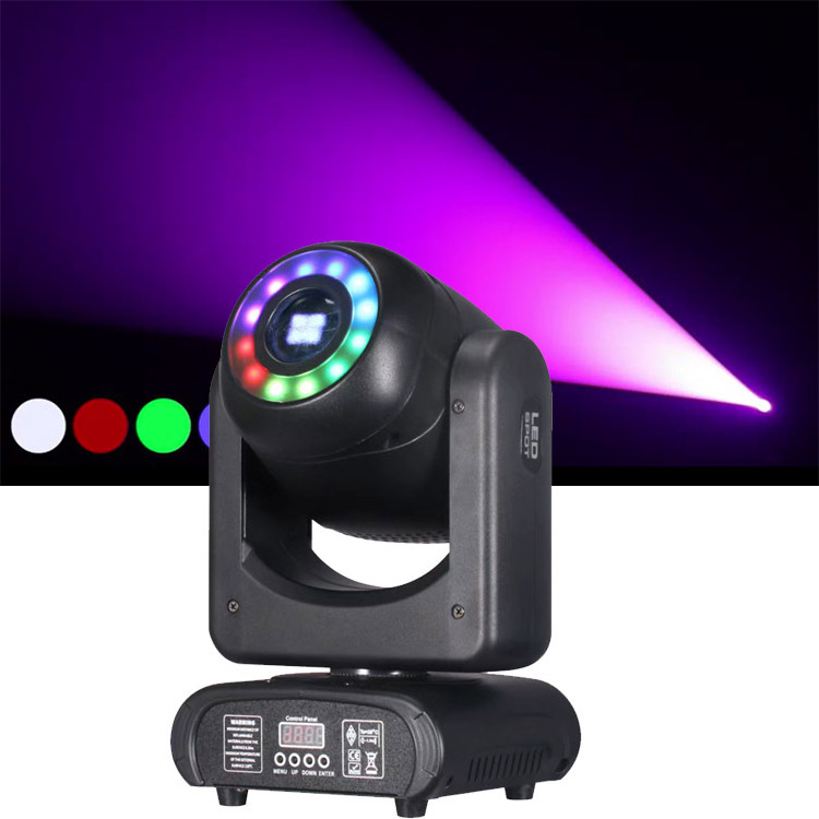 Dmx 100w Led Rgb Dj Stage Lighting Laser Lamp Pattern Rotating Headlight Spotlight Mini Beam Moving Head Spot Light For Party