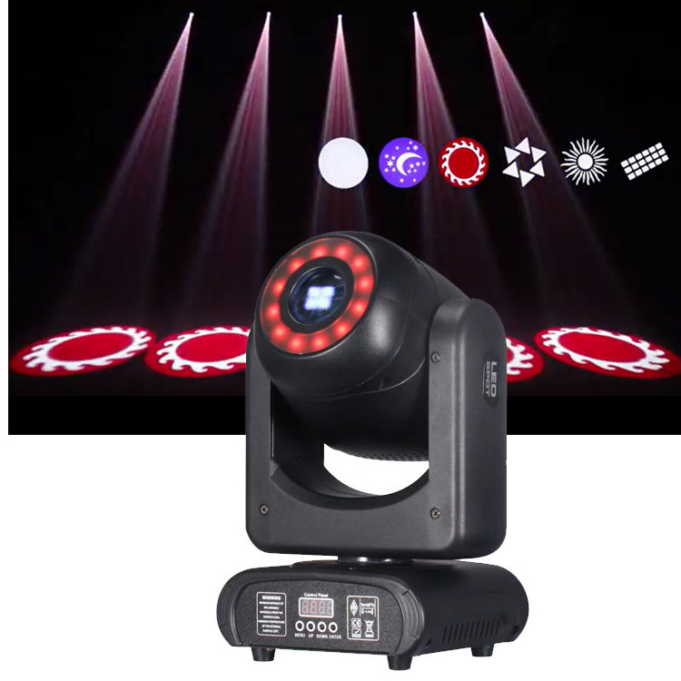 Dmx 100w Led Rgb Dj Stage Lighting Laser Lamp Pattern Rotating Headlight Spotlight Mini Beam Moving Head Spot Light For Party