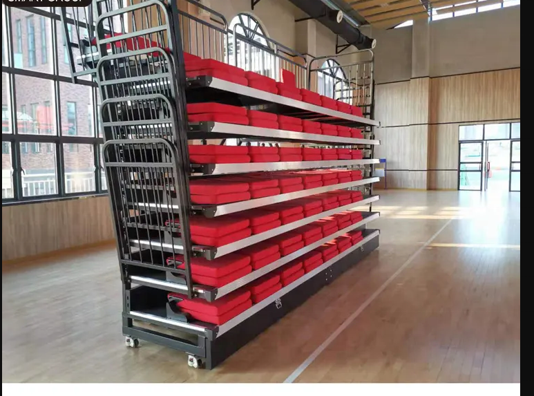 Cheap price Indoor Retractable bleacher seating Used telescopic gym bleachers For Sale