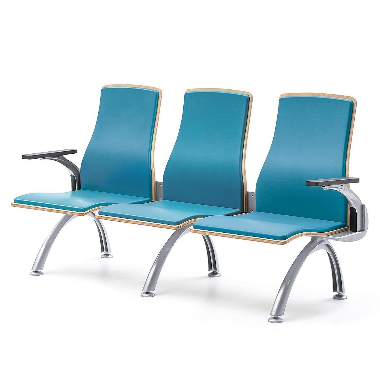 4 in 1 metal visiter front desk reception bus station chairs for modern waiting room