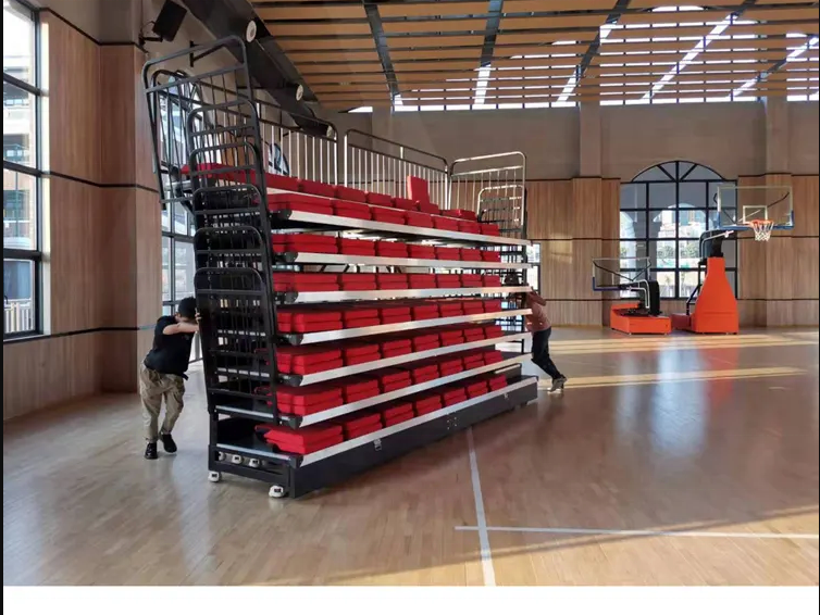 Cheap price Indoor Retractable bleacher seating Used telescopic gym bleachers For Sale