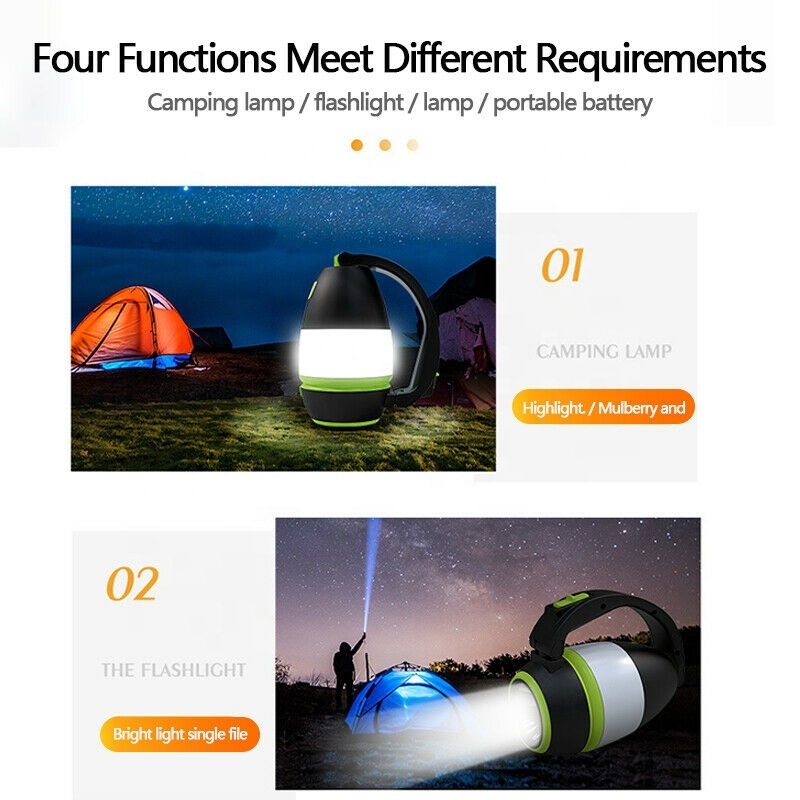 Rechargeable Camping Lantern Hand Lamp Table Lamp Emergency Portable LED Camping Lights