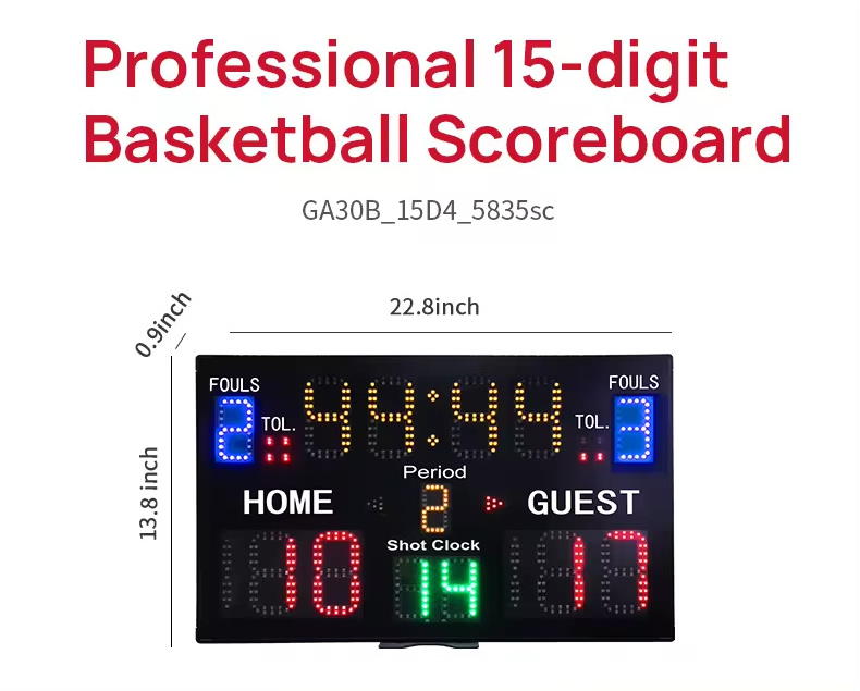 Ganxin Digital Display Wireless Remote Control Basketball Scoreboard with Countdown Timer