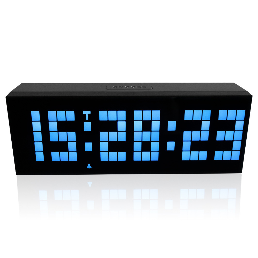 2021 Nordic Led Digital Alarm Clock Children's Desktop Game Countdown Timer Fitness Sports Lattice Digital Pixel Clock