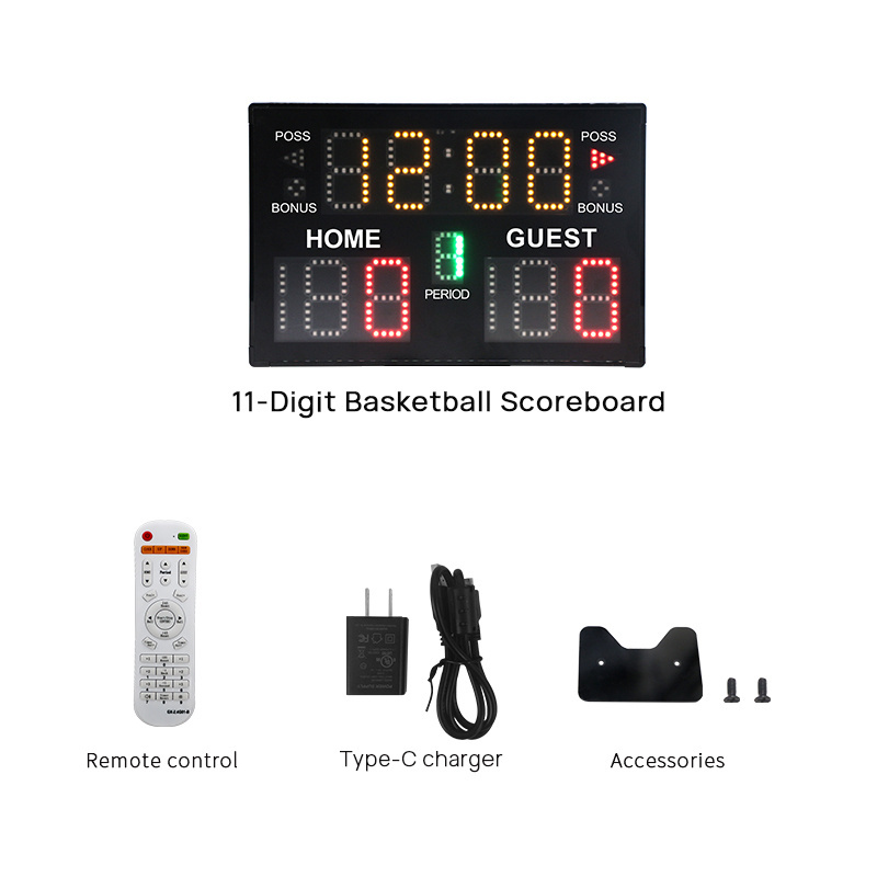 Electronic Score board Digital Scoreboard 18650 Built-in Battery Led Basketball Scoreboard Portable Electronic Scoreboard