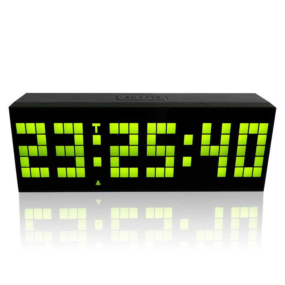 2021 Nordic Led Digital Alarm Clock Children's Desktop Game Countdown Timer Fitness Sports Lattice Digital Pixel Clock