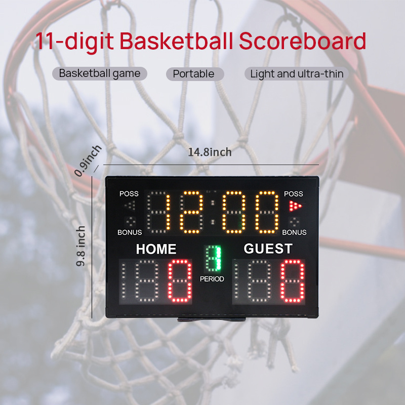 Electronic Score board Digital Scoreboard 18650 Built-in Battery Led Basketball Scoreboard Portable Electronic Scoreboard