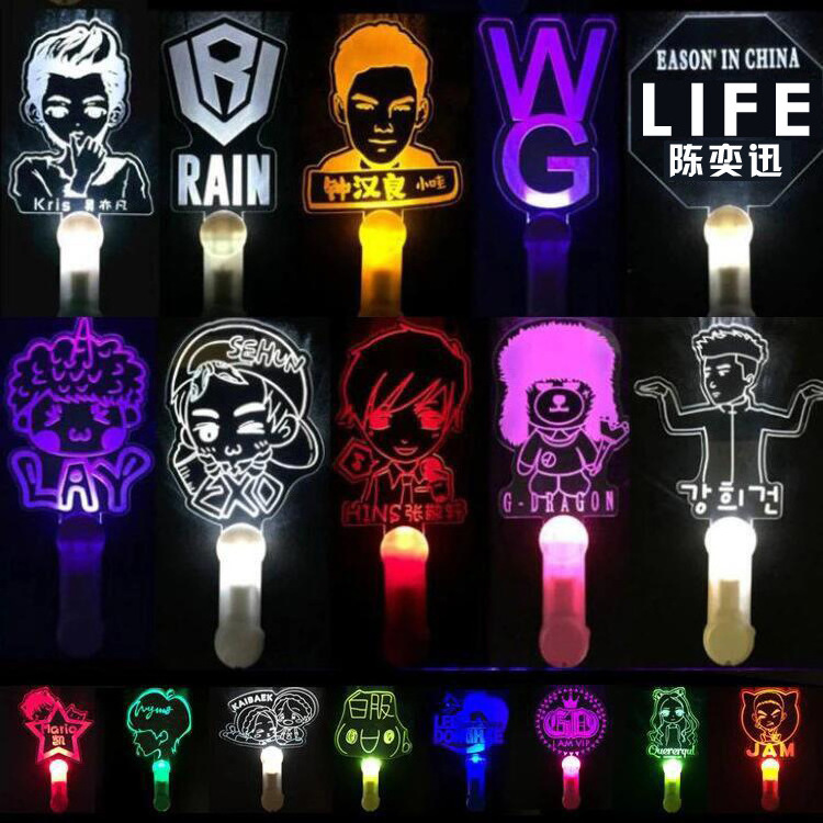 New Arrival Custom Concert Acrylic Led RGB Light Stick Party Wireless Remote Led Wedding Halloween Glow Sticks Cheer Up Sticks