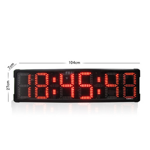 Hot sale 8 inch red 6 digits Christmas large LED display digital countdown outdoor race clock