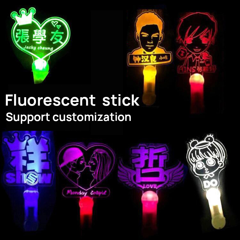 New Arrival Custom Concert Acrylic Led RGB Light Stick Party Wireless Remote Led Wedding Halloween Glow Sticks Cheer Up Sticks