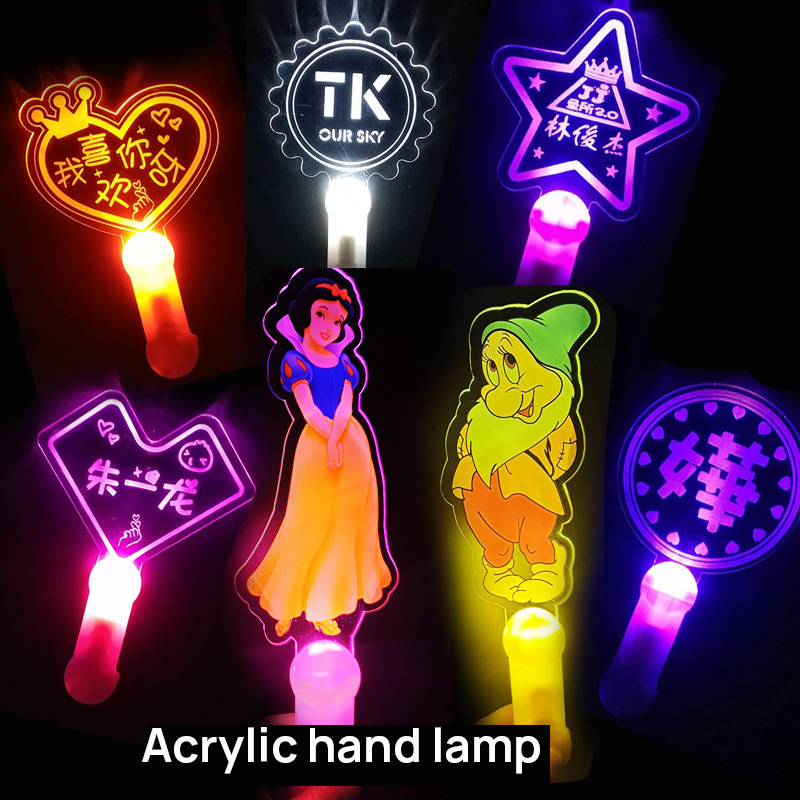 New Arrival Custom Concert Acrylic Led RGB Light Stick Party Wireless Remote Led Wedding Halloween Glow Sticks Cheer Up Sticks