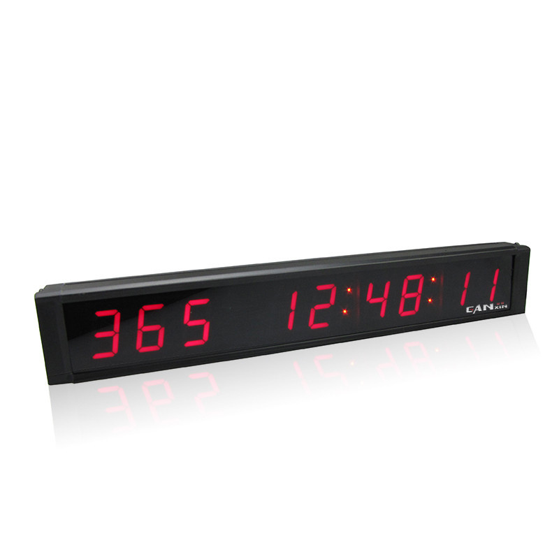 China trade Christmas long size 1 inch LED digital days hours minutes seconds countdown clock