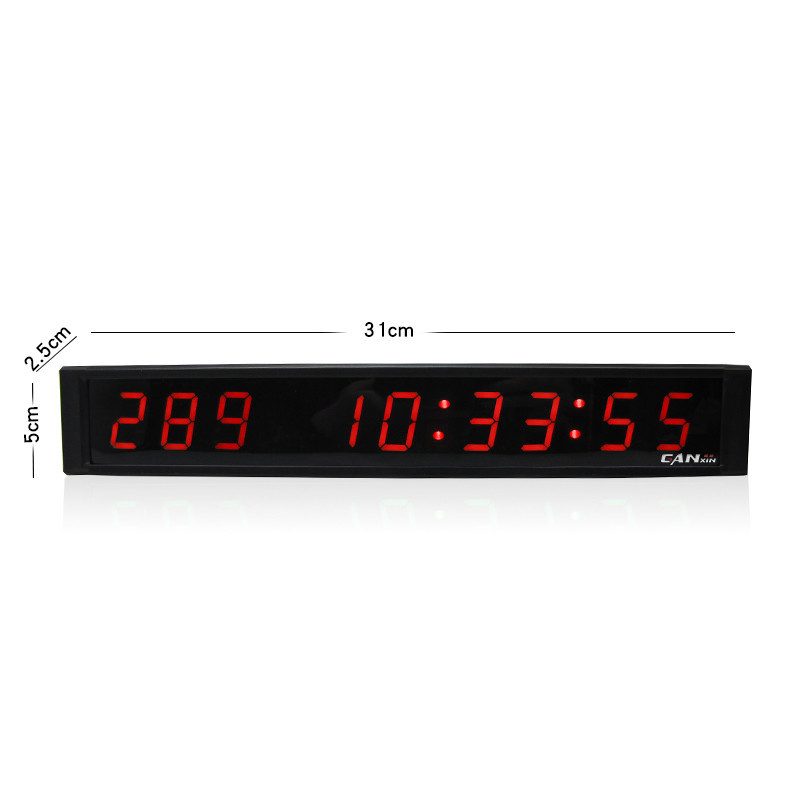 China trade Christmas long size 1 inch LED digital days hours minutes seconds countdown clock