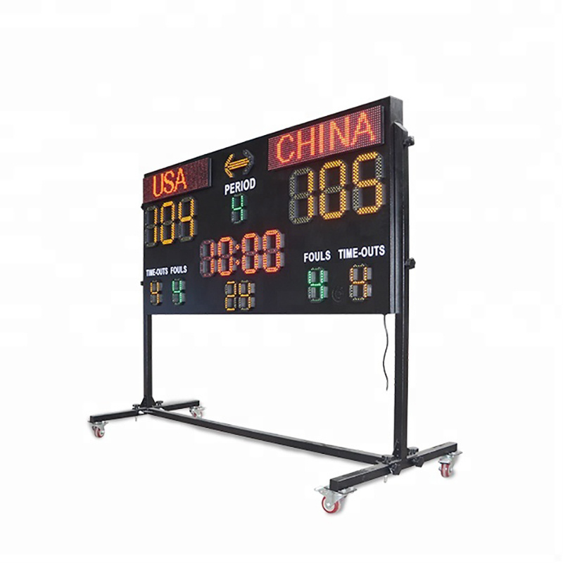 Ganxin Digital Electronic Basketball Scoreboard/used Basketball Scoreboard with 14/24s Shot Clock for Sale