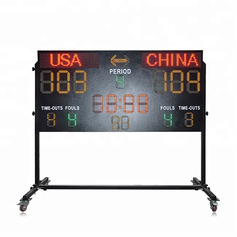 Ganxin Digital Electronic Basketball Scoreboard/used Basketball Scoreboard with 14/24s Shot Clock for Sale