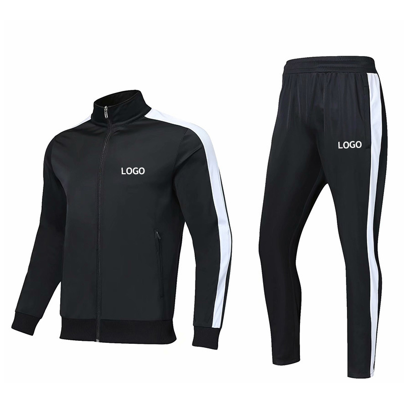 Fitted Sweatsuit 2 Piece Custom Mens Sport Jogging Suits Plain Tracksuit