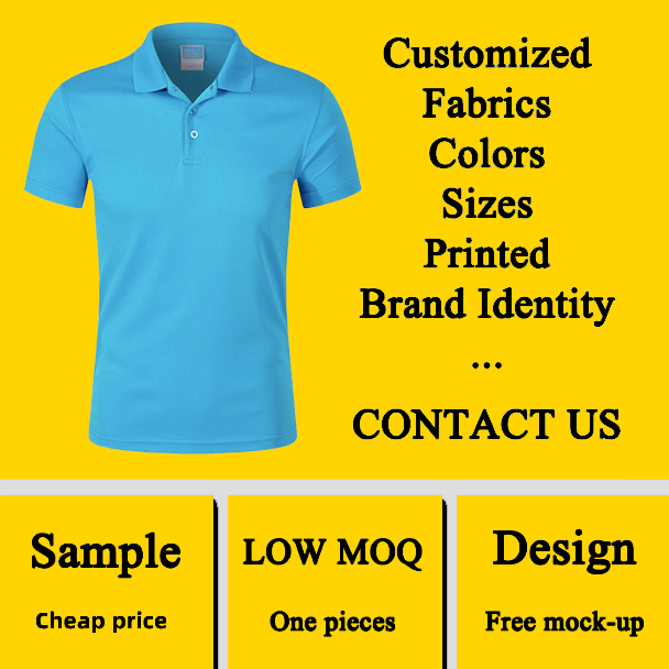 Sublimation Dry Fit Polo Shirt Wholesale 100% Polyester Cotton Embroidery Logo Tee Shirts Plain Golf  T-shirts Custom Polo Shirt