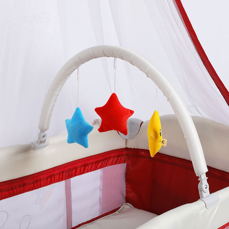 New products best selling children's bed portable double-layer crib with mosquito net multifunctional baby folding game bed